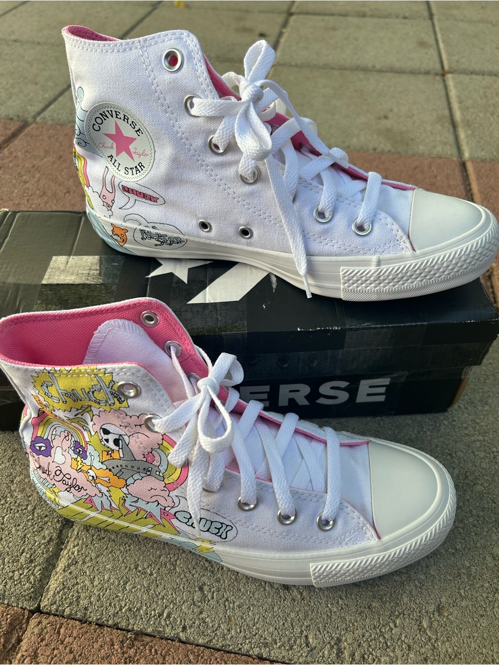 NWT Converse Notebook Print Chuck Taylor All Star high-top sneakers